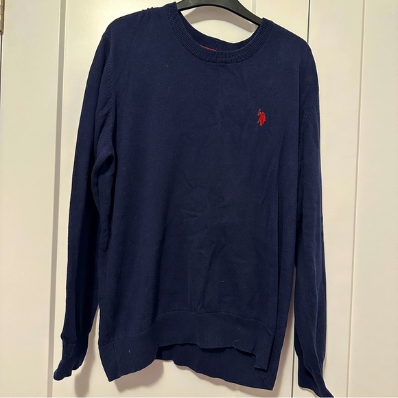 U.S. Polo Association Navy Blue Red Crewneck Pullover Size Large Men’s - Picture 1 of 7